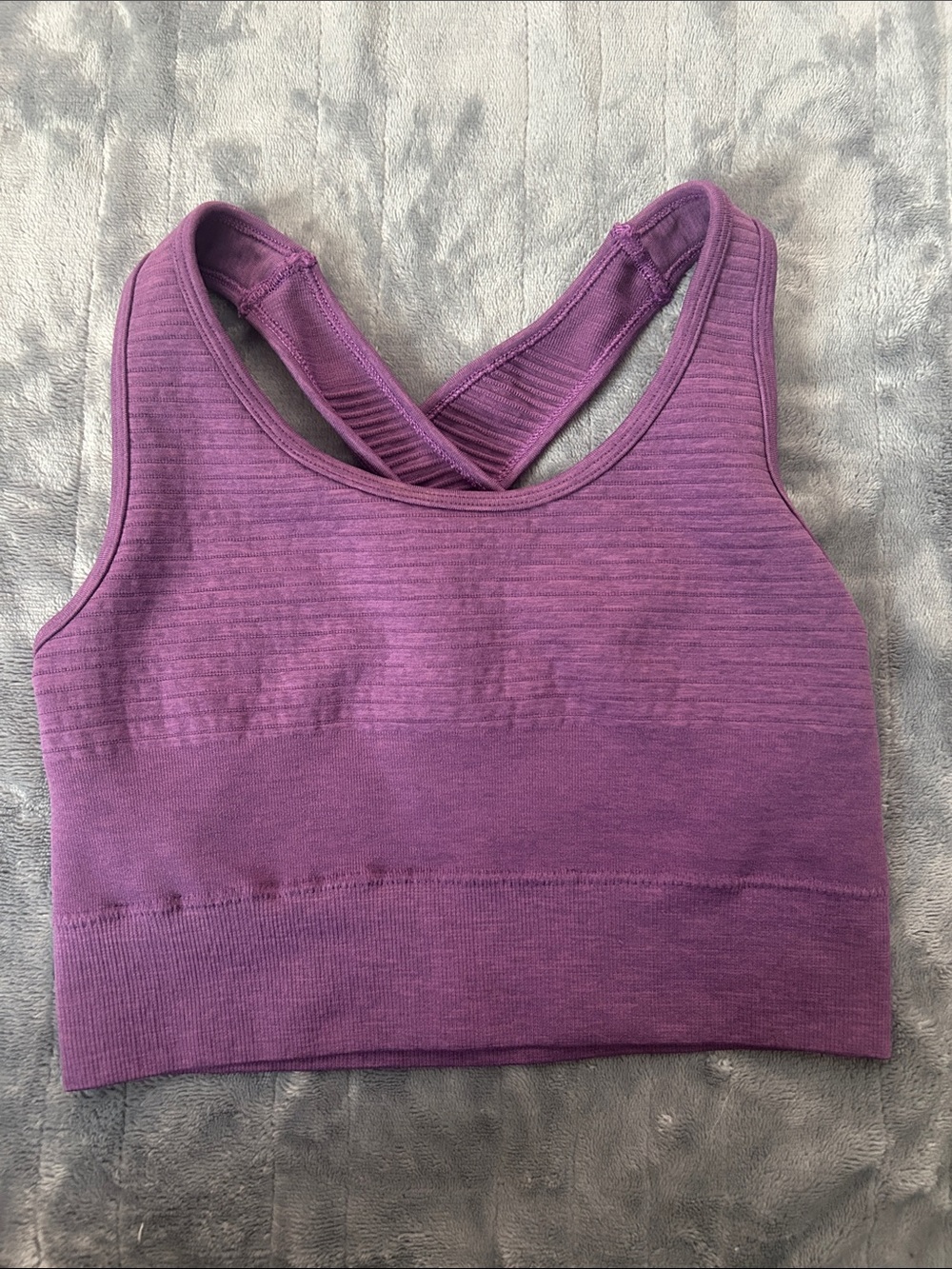 Alphalete Purple Seamless Crossback Sports Bra